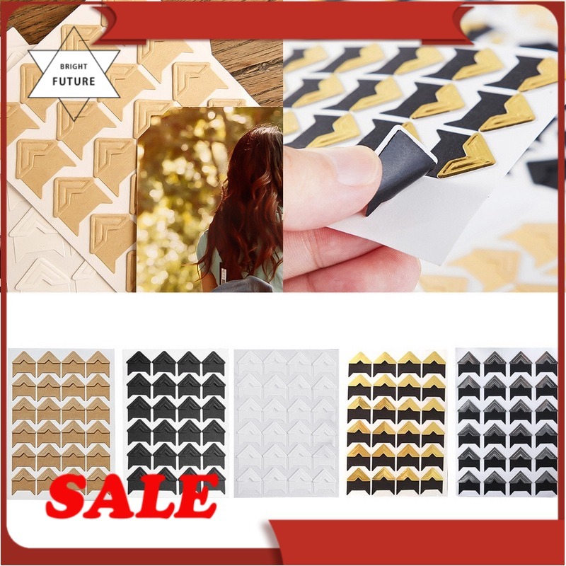 Vintage DIY Photo Corner Stickers Scrapbook Paper Photos Albums Frame