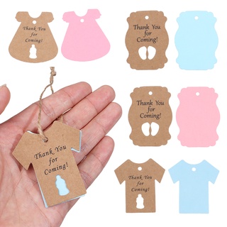 ๑50pcs Baby Shower Tag Labels Thank You for Coming Tags New Born Boy Girl 1st Birthday Party Decorat #6