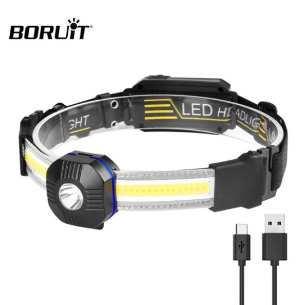 XPG COB LED Strip Headlamp 7Mode Waterproof Headlight TypeC
