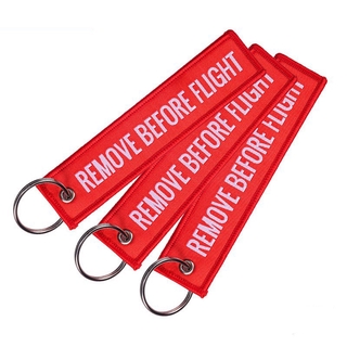 1pc 13*3cm Red Commemorative Key Chain REMOVE BEFORE FLIGHT High Quality Aviation Gift Accessories