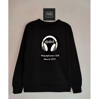 Vinyl Headphones on Sweater