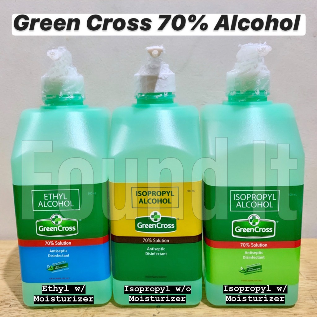 Green Cross 70 Isopropyl Alcohol Ethyl Alcohol Green Cross Alcohol