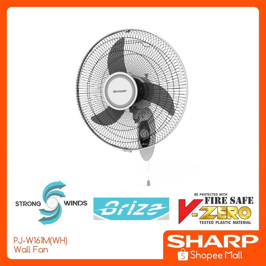 Sharp PJW161M(WH) 16" Electric Wall Fan Shopee Philippines
