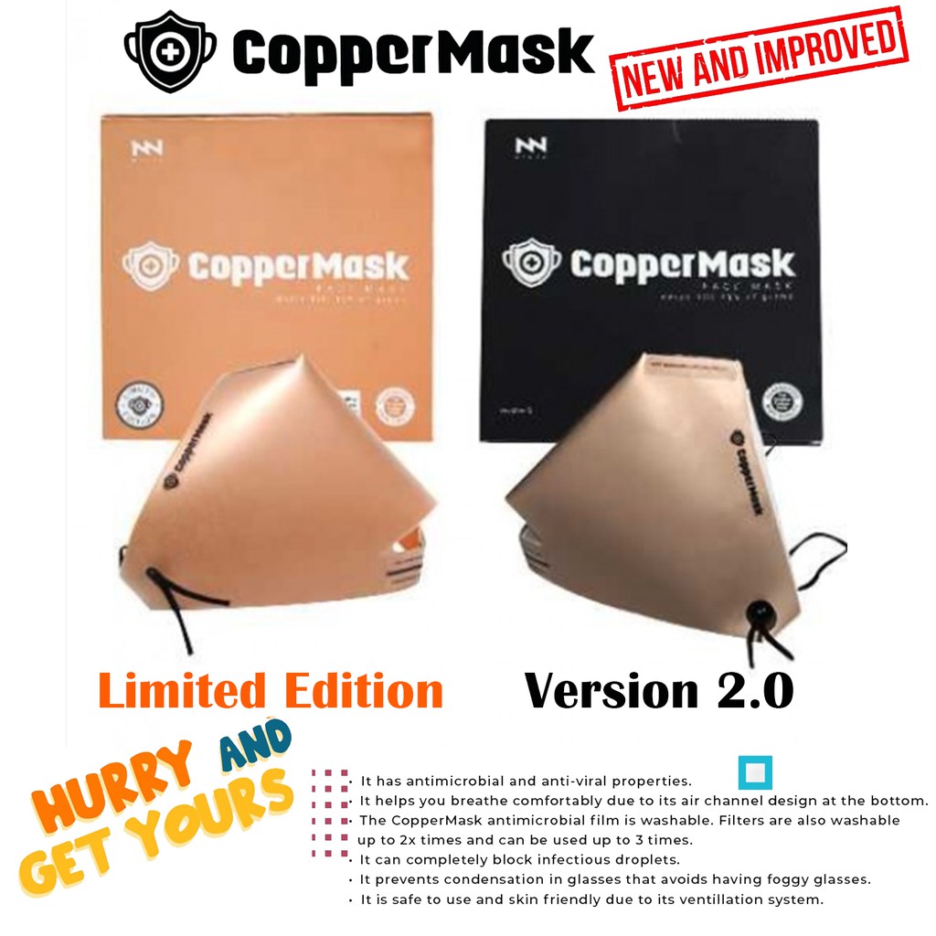 Original Copper Mask 2.0 New and Improved (Good for 30 days use