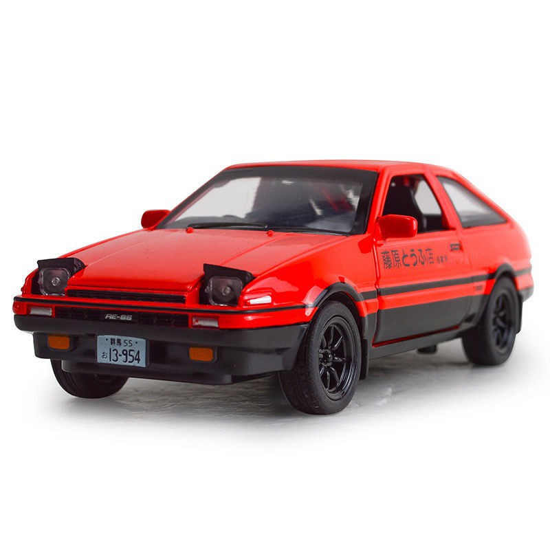 New 1 28 Initial D Toyota Trueno Ae86 Diecast Model Car Toy Sound Light Gift Shopee Philippines