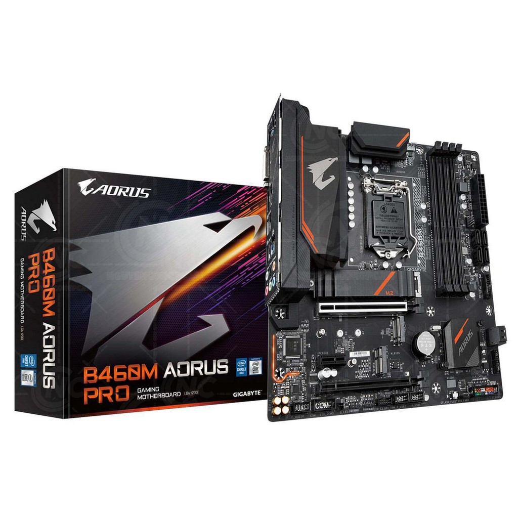 Gigabyte B460M AORUS PRO Gaming Motherboard with RGB Fusion 2.0 with ...