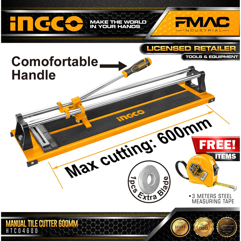 INGCO Manual Tile Cutter 600mm HTC04600 (WITH FREE 3 METERS STEEL ...