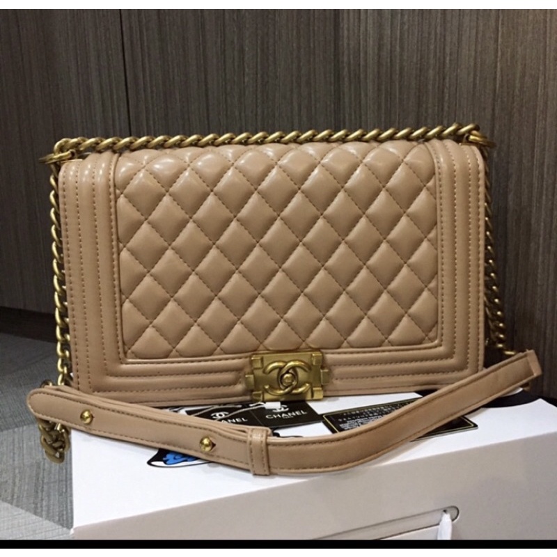 Chanel Nude Leboy Medium Flap | Shopee Philippines