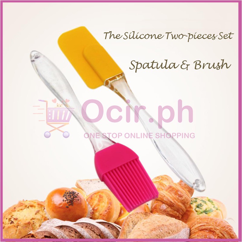 2PCS/ Set Silicone Spatula Barbeque Brush Cooking Utensil Tool Kit BBQ