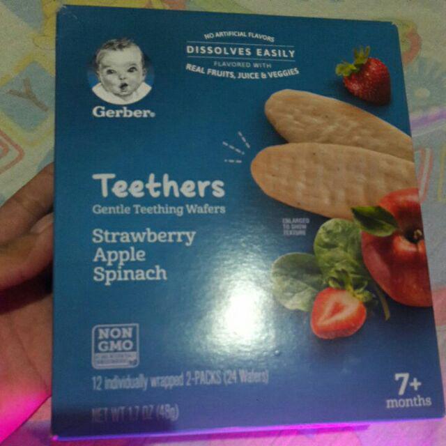 gerber teethers strawberry apple spinach