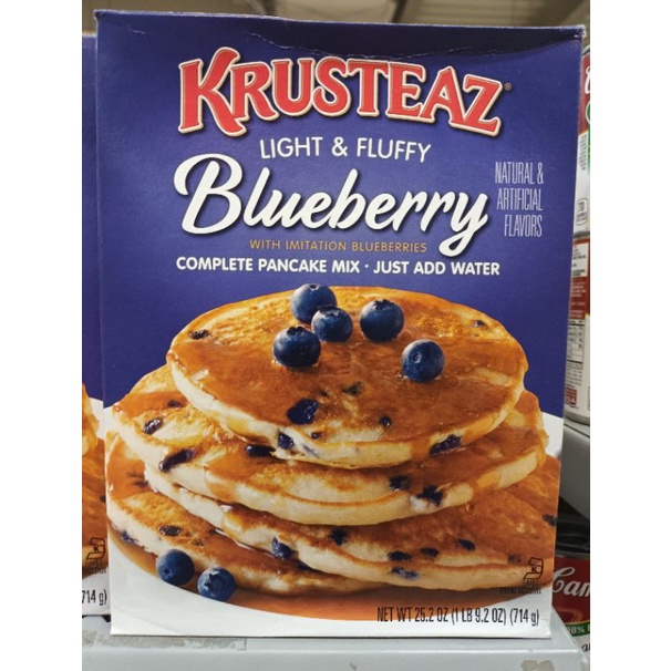 Krusteaz Light & Fluffy Complete Pancake Mix, Blueberry 714g | Shopee ...