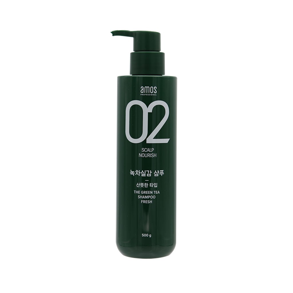Amorepacific Amos Scalp 02 Feel The Green Tea Shampoo 500ml Oily