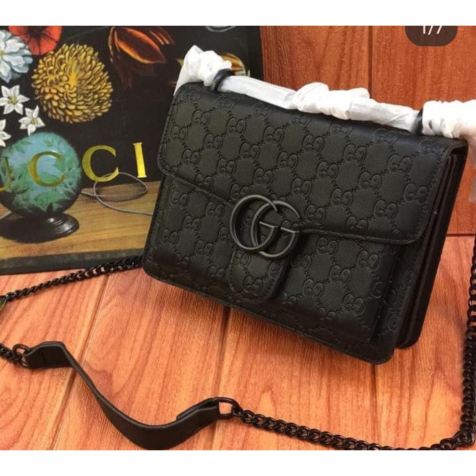 gucci black sling bag