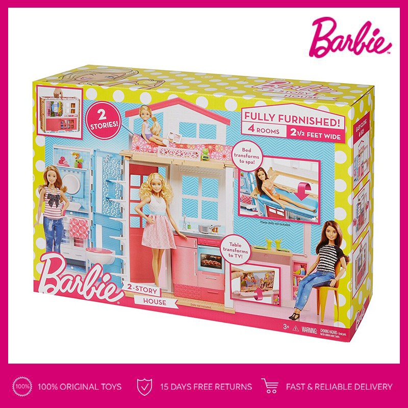 barbie two story house