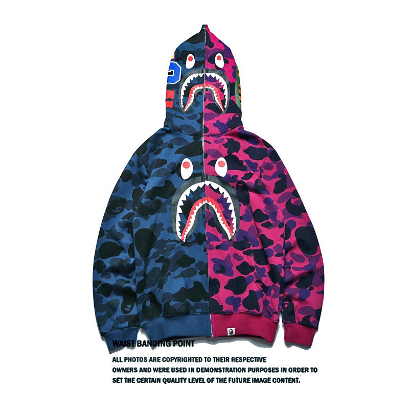 bape half camo hoodie