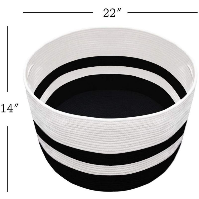 Woven Cotton Rope Basket - for Blankets, Toys, Towels, Clothes, Potted Plants