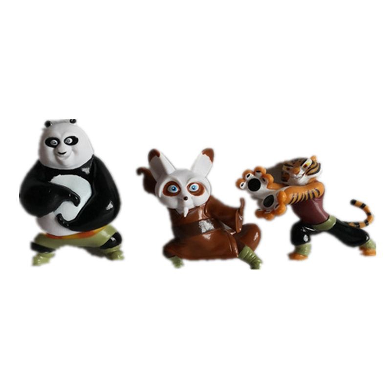 12PCS Cartoon Action Figure/Shrek/Madagascar/Panda do Kung Fu/Kids Doll Toy Gift 