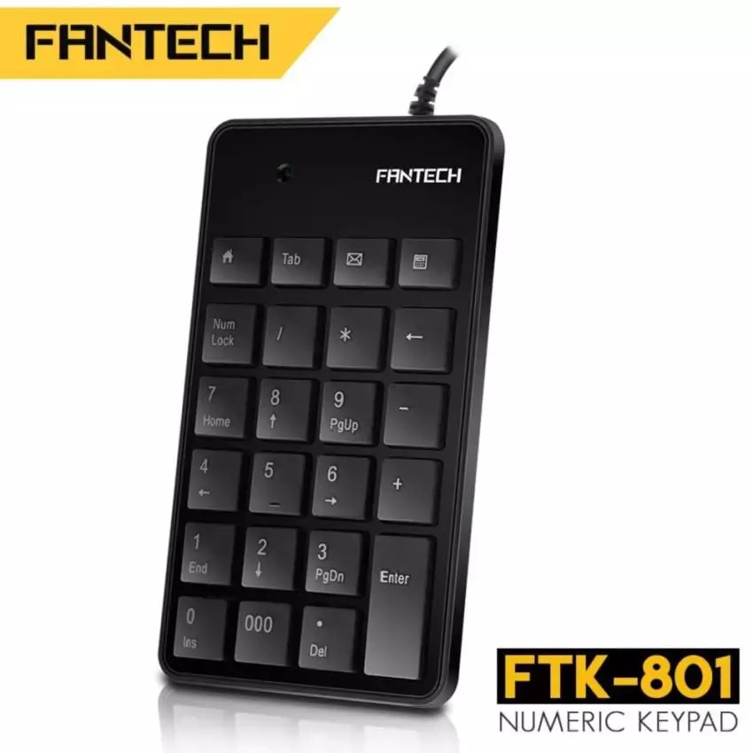 Fantech FTK801 Numeric Keypad with 4 Office Hotkeys Original Shopee