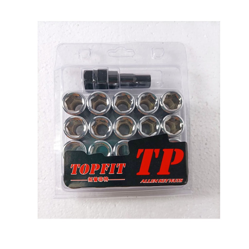 Top Fit Chrome Set Of 20 Size 12Mm X 150 Allen Key Wheel Nut Shopee