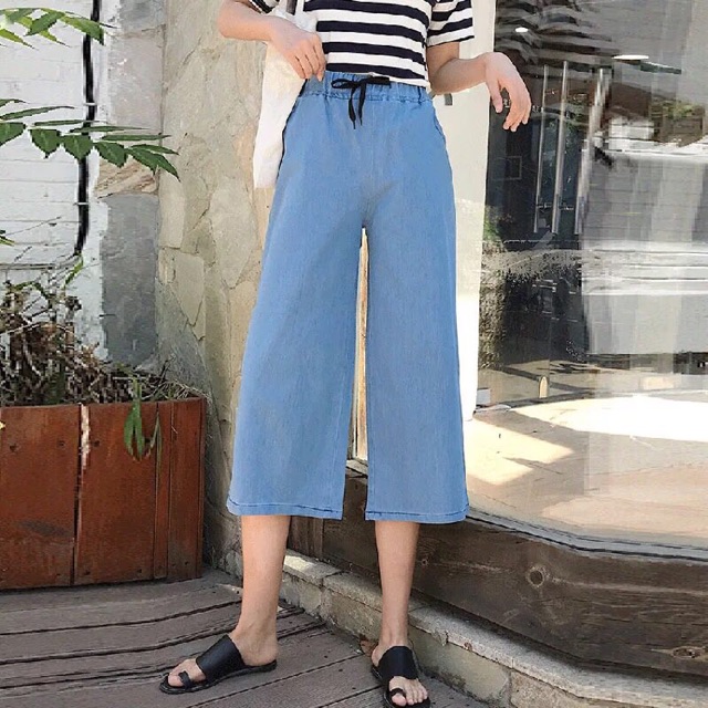 Korea maong Style high waist square pants | Shopee Philippines