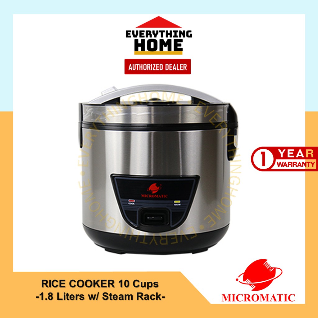 Micromatic Rice Cooker 1.8 Liter (10 Cups) w/ Steam Rack / MJRC-7028 |  Shopee Philippines