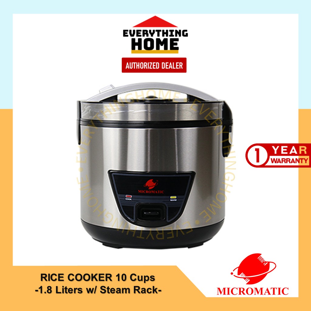Micromatic Rice Cooker 1.8 Liter (10 Cups) w/ Steam Rack / MJRC7028
