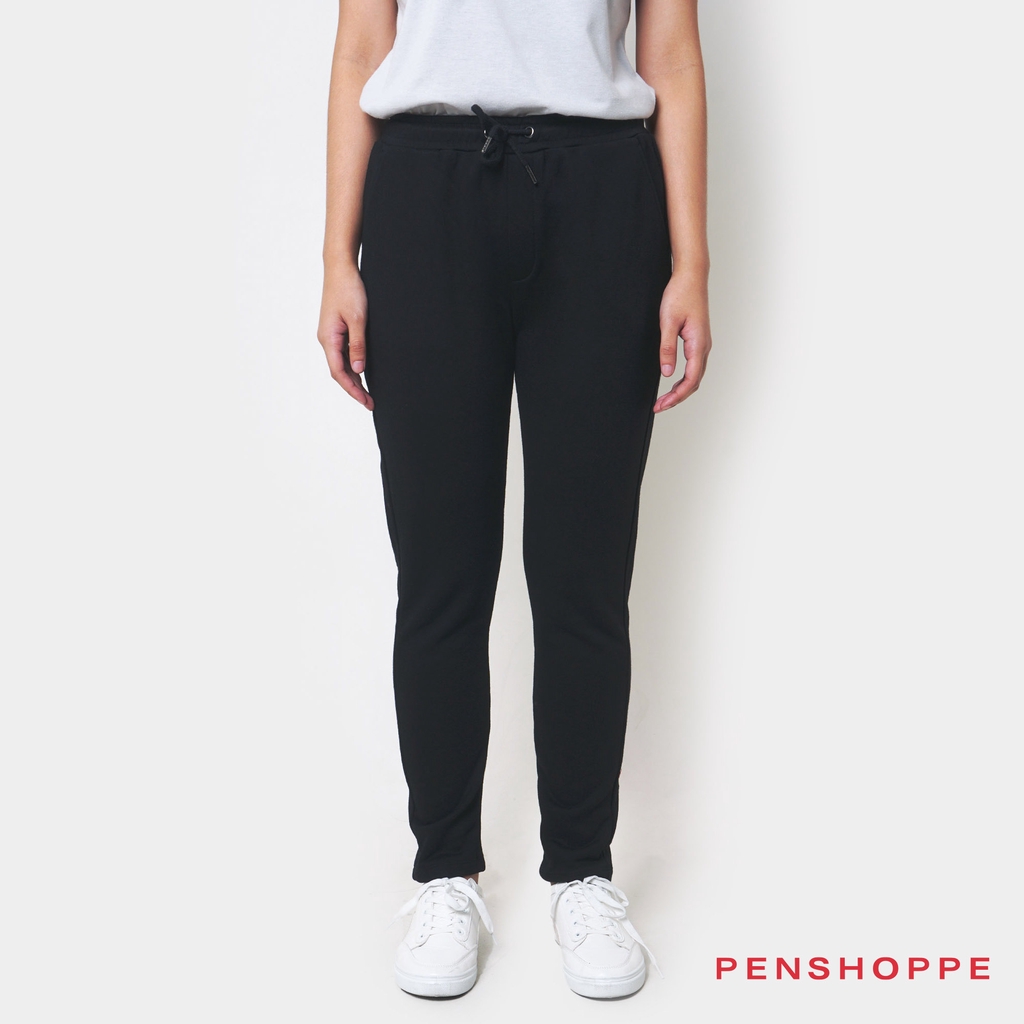 Penshoppe Women's Track Pants (Black/Sand) | Shopee Philippines
