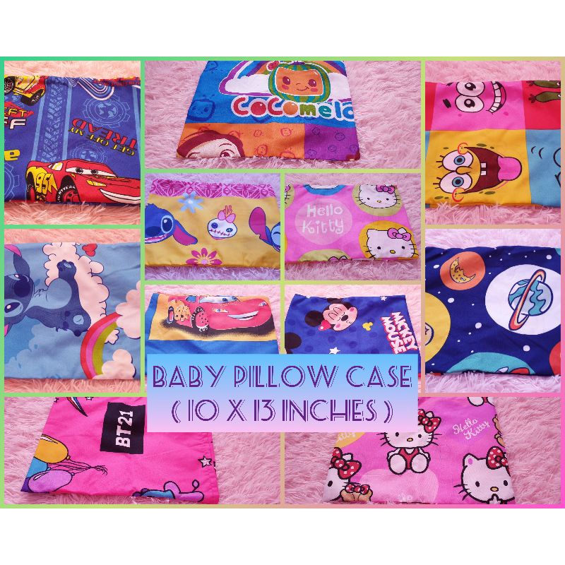 Baby Pillow Case Cartoons design ( 10 x 13 inches ) Shopee Philippines