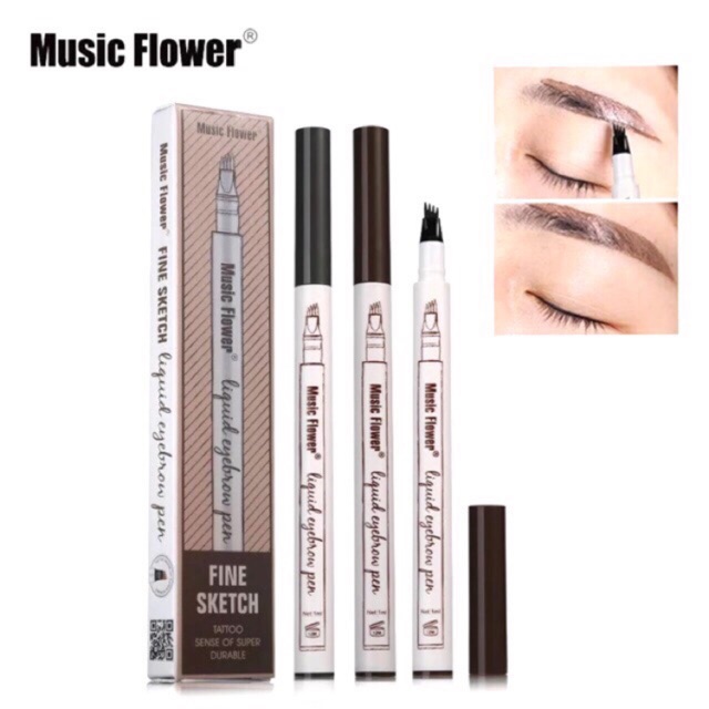 MUSIC FLOWER LIQUID EYEBROW Pen(waterproof) | Shopee Philippines