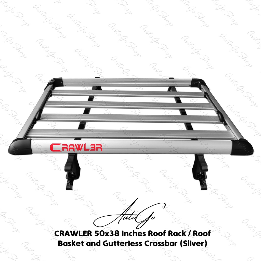 CRAWLER 50x38 Inches Roof Rack / Roof Basket and Gutterless Crossbar