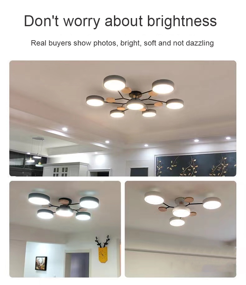 3 Colors Nordic Chandelier Ceiling Light Living Room Chandelier Modern ...