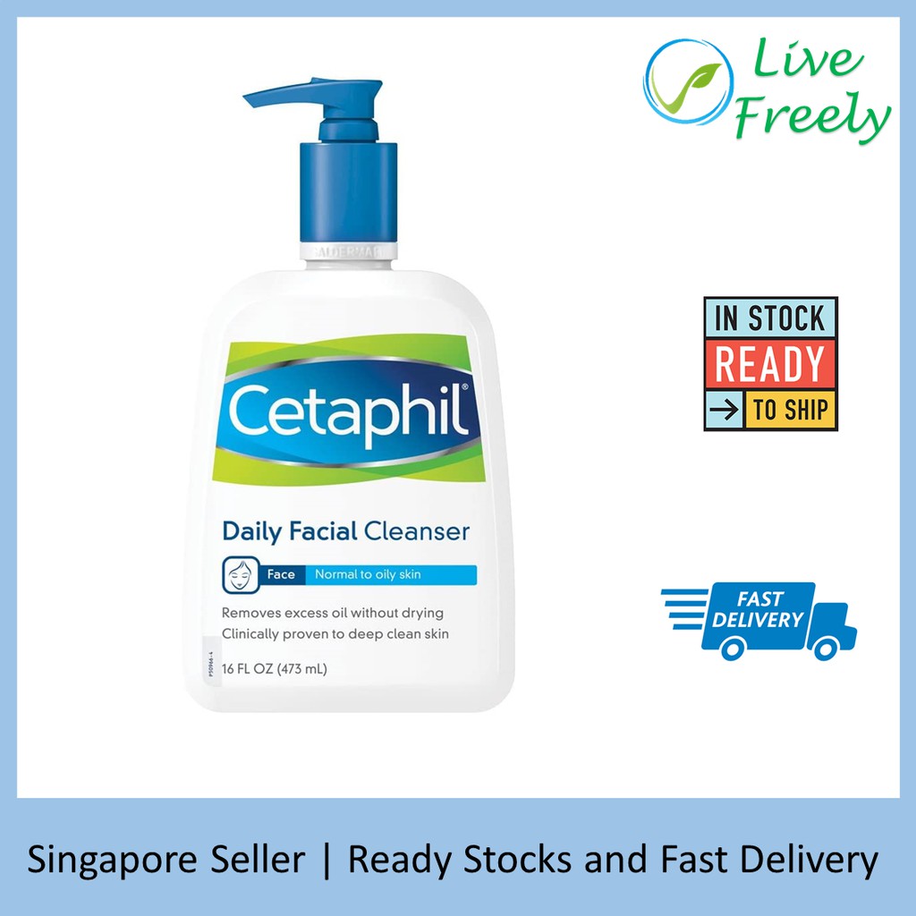 Cetaphil Daily Facial Cleanser for Normal to Oily Skin, Gentle Face Wash for Sensitive Skin