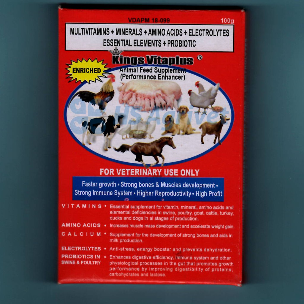 Kings Vitaplus Animal Feed Supplement 100g Shopee Philippines