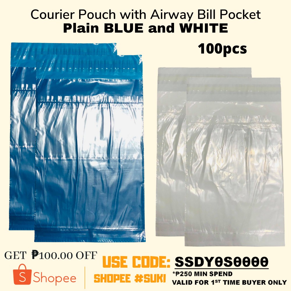 Courier Pouches Plain Best For J T Express And Other Couriers 100pcs Shopee Philippines