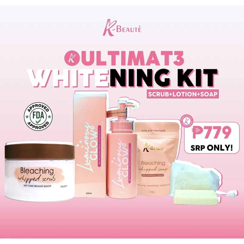 KBEAUTE ULTIMATE WHITENING KIT BUNDLE PROMO Shopee Philippines