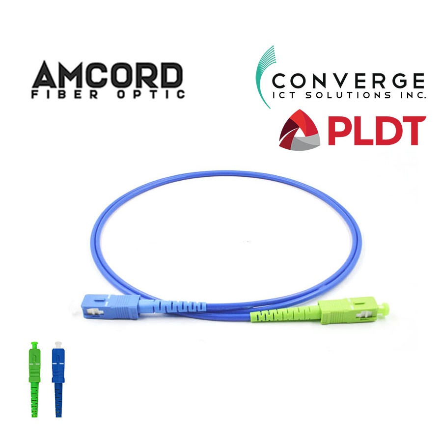 ARMORED Converge APC to UPC (blue to green) Fiber Optic Patch Cord