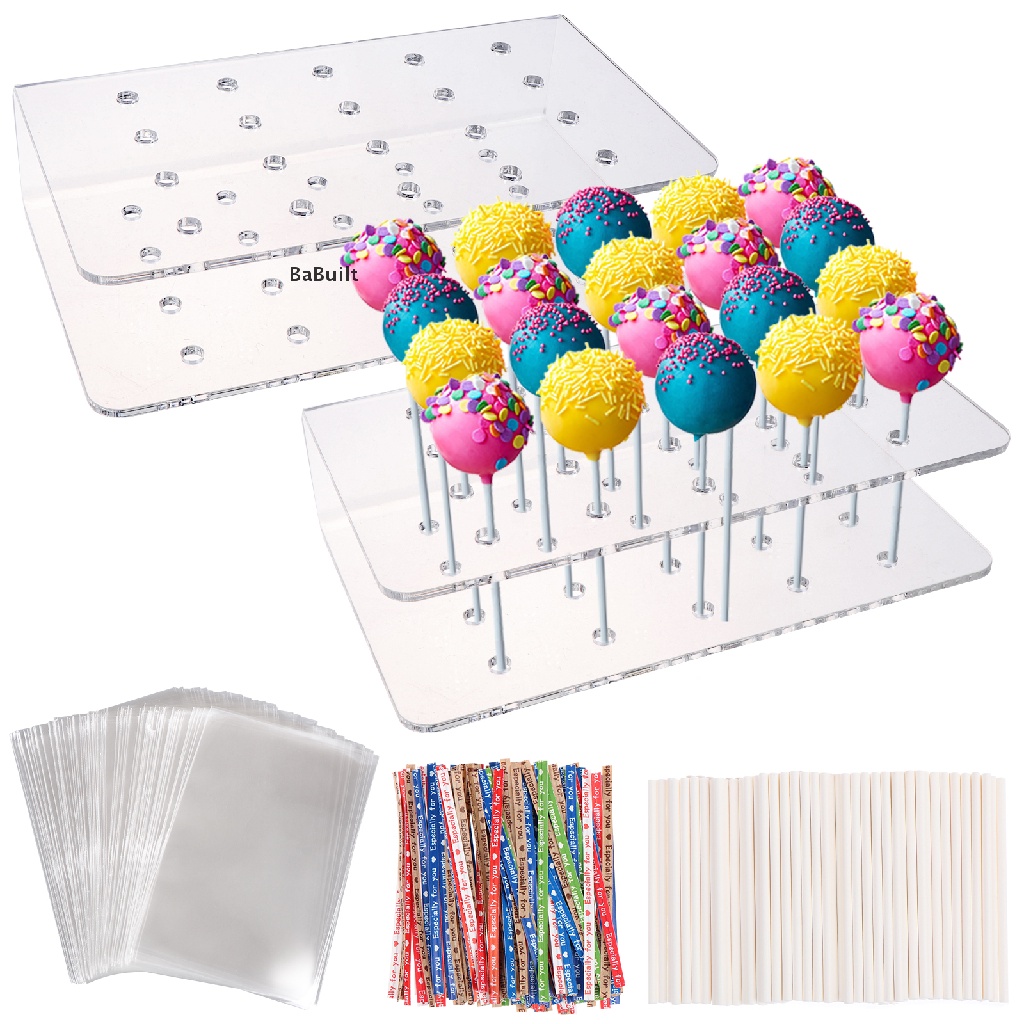 [BTU] 2 Pack Lollipop Holder Stand 20 Holes Cake Pop Stand Acrylic