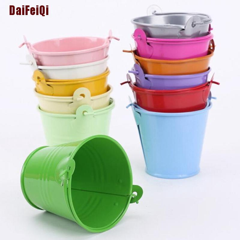 colored pails buckets