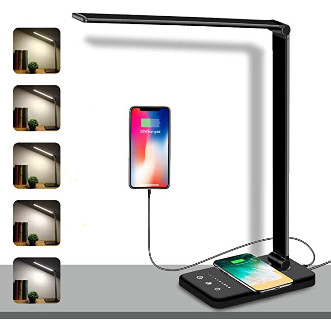 led desk lamp with wireless charger