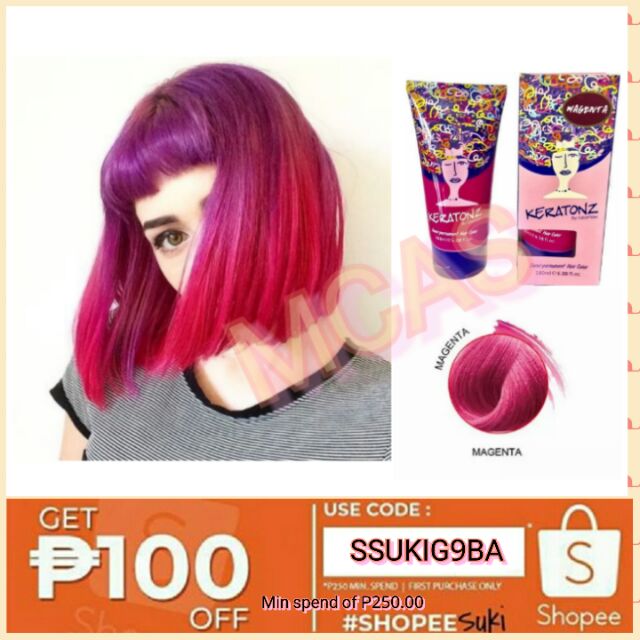 Magenta Hair Color 180ml Ammonia Free Peroxide Free Shopee