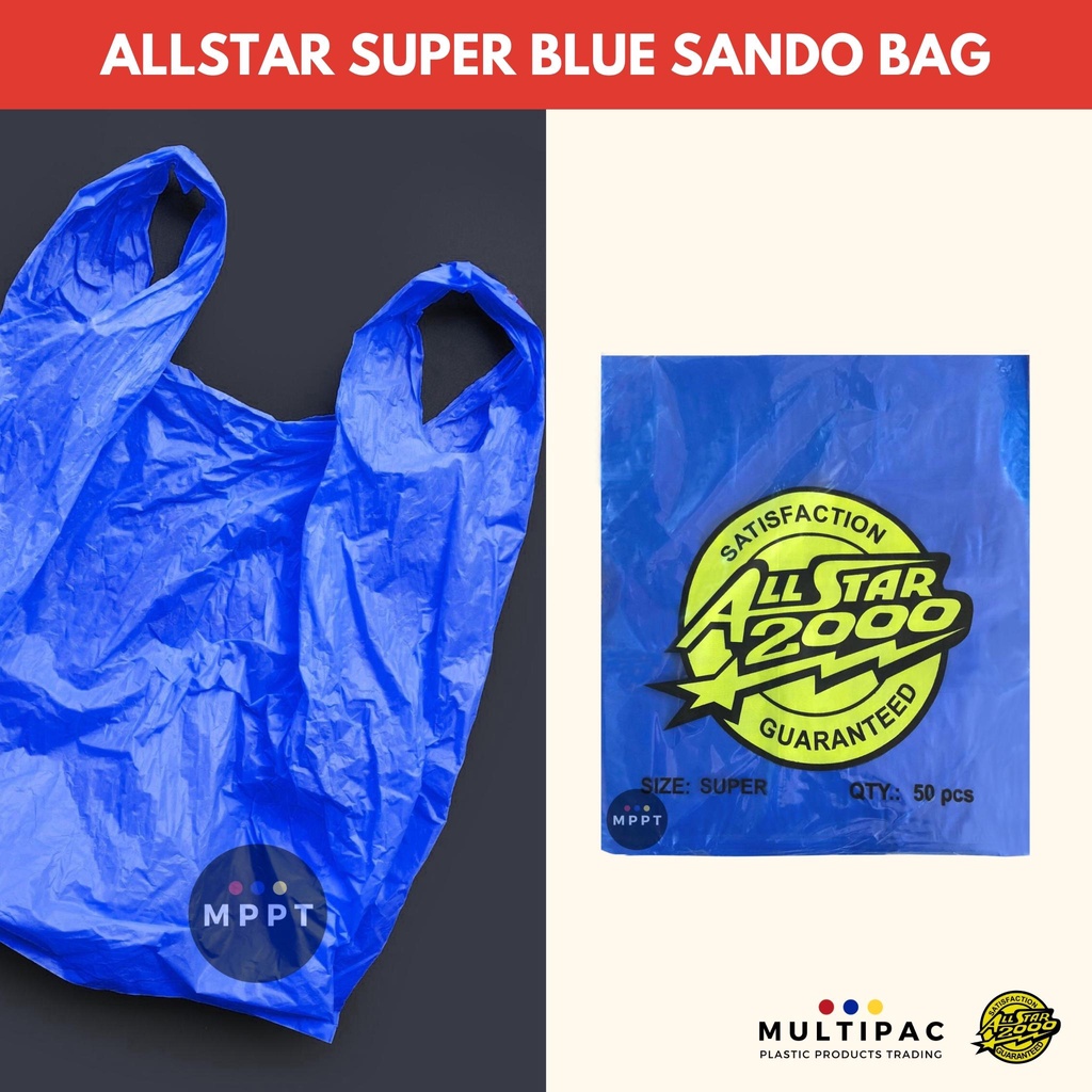 Allstar Super Blue Plastic Sando Bag Shopee Philippines