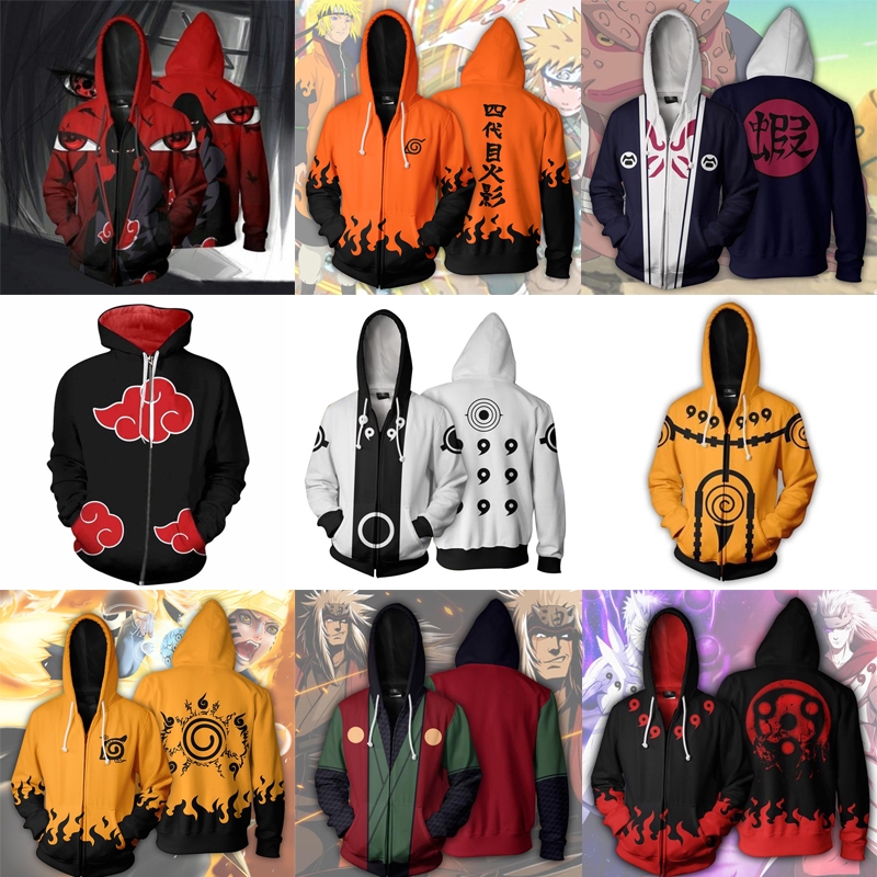 anime naruto uchiha itachi zipper jacket hoodie sweatshirt