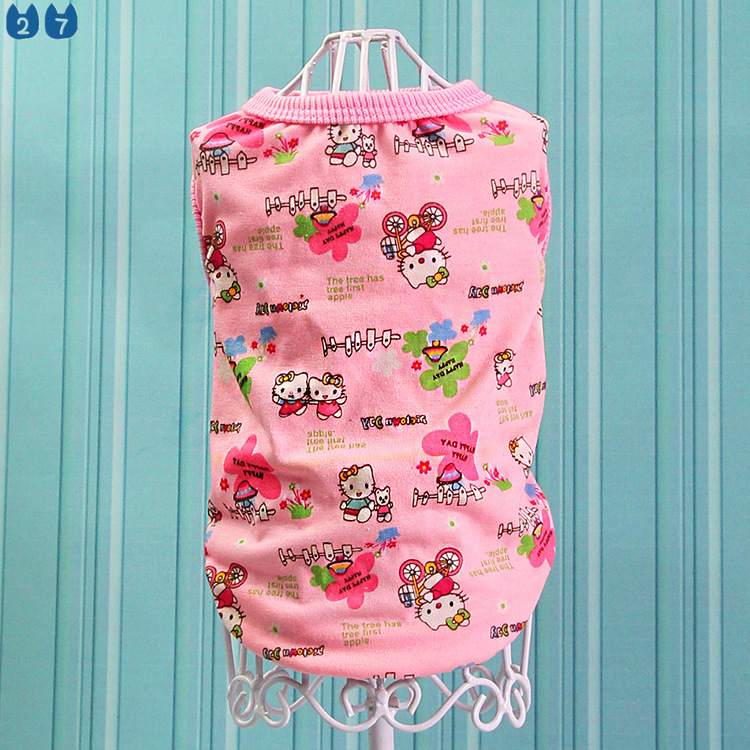 『27Pets』Summer Pet Dog Clothes Spring Cute ClothesCat Vest Shirt For Small Medium French Bulldog Outdoor Costumes