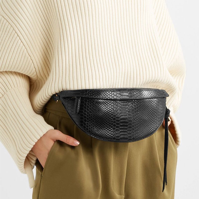 snakeskin fanny pack