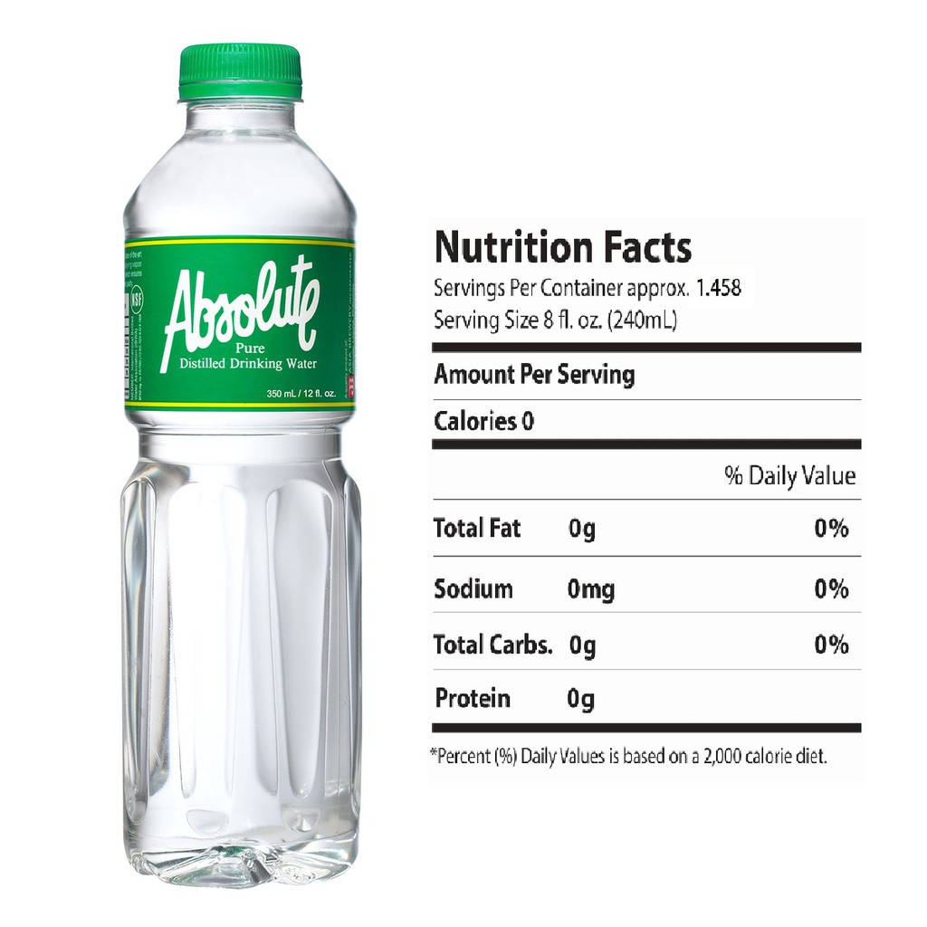 Absolute Distilled Drinking Water 350 Ml Shopee Philippines