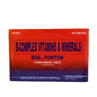 ☒✱B50/2 Forten Vit. Mineral Tablet (200 Tablets)