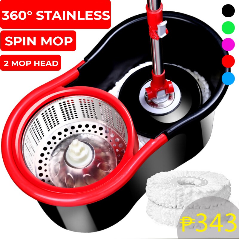 BEST DEAL Spin Mop and Bucket Free Hand Washing Magic Automatic Spin