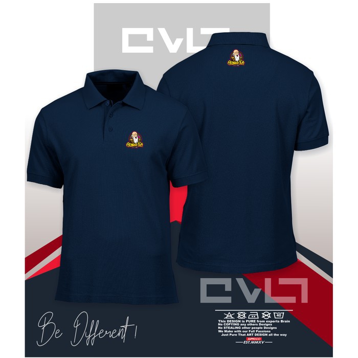 polo shirt and cap