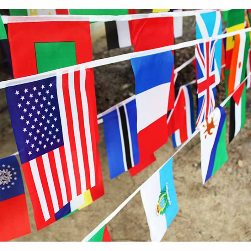 1 set Different Countries Flag & wk international World Banner 25M