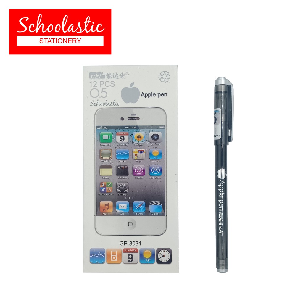 Gp 8031 Apple Pen Gel Pen 12pcs Box Shopee Philippines